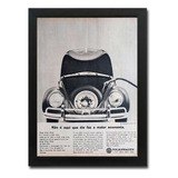 Vw Fusca Década 1960 - Kit 2 Quadros Com Propaganda Original