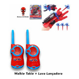 Walkie-takie + Luva Lançadora De Teia Homem Aranha Brinquedo