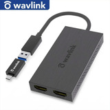 Wavlink Adaptador Displaylink Hdmi 1x2 4k