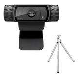 Webcam Logitech C920 Hd Pro Full Hd 1080p Tripé Stream Lives Cor Preto