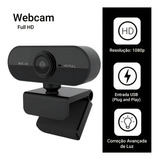 Webcam Preta Full Hd 1080p Usb