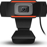 Webcam V5 Hd 720p Com Microfone Preto/laranja Brazilpc