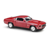 Welly 1969 Ford Mustang Boss 429 Vermelho 1/24 Carro Diecast