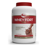 Whey Fort 3w Pote 1,8kg - Vitafor Sabor Chocolate