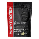Whey Protein Concentrado 1kg - Sabor Natural - 100% Puro - Soldiers Nutrition