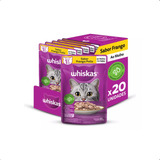 Whiskas Sachê Adulto Cx Com 20 Und Sabor Frango Ao Molho