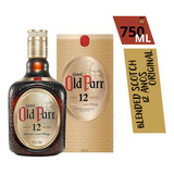 Whisky Old Velho Parr 12 Com Caixa E Selo Original 750 Ml