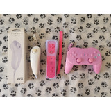 Wii Remote & Controle Classic Rosa