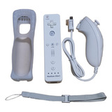 Wii Remote Com Motion + Wii Nunchuk + Capa Silicone + Alça
