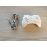 Wii U Pro Controller Original Branco + Cabo Carregador 