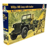 Willys Mb Jeep With Trailer - 1/35 - Italeri 314