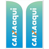 Wind Banner 3mt Completo - Personalizada Banco Da Caixa