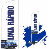 Wind Banner 3mt Completo - Personalizada Lava Rapido
