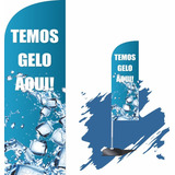 Wind Banner 3mt Completo - Personalizada Temos Gelo