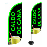 Wind Banner Caldo De Cana Kit Completo Dupla Face Fly Flag