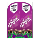 Wind Banner Dupla Face 3mt Completo - Personalizada Açai 2