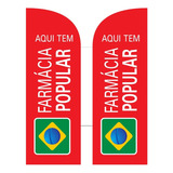 Wind Banner Dupla Face 3mt Completo - Personalizada Farmacia
