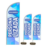 Wind Banner Dupla Face 3mts Completo Personalizado