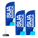 Wind Banner Farmácia 2,8m Kit Completo Dupla Face Fly Flag