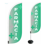 Wind Banner Farmácia Kit Completo 2,8m Dupla Face Fly Flag