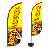 Wind Banner Restaurante Kit Completo 2,8m