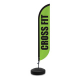 Wind Flag Banner Dupla Face 3m Completo Crossfit - Academia 