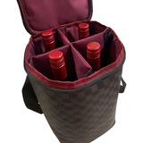 Wine Bag Praia Bolsa Térmica Porta Vinho 4 Garrafas Premium