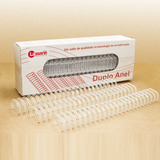 Wire O Garra Duplo Anel 5/8 Para 120fls A4 2x1 Branco 50un