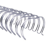 Wire-o Garra Duplo Anel 5/8 A4 2x1 120fls Prata (10un)