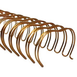 Wire-o P/ Encadernação Garra Duplo Anel 7/8 Bronze (10un)