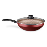 Wok Antiaderente Com Tampa 28cm 4,3l