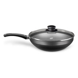 Wok Antiaderente Com Tampa 28cm 4,3l Grafite Mta