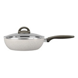 Wok Cerâmic Life Suprema Alumínio Com Tampa 2,3l 24cm Brinox