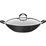 Wok Tramontina Mônaco Induction 32cm 4,5l Em Alumínio Com Revestimento Antiaderente Preto