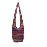 Women's Linen Bag With Ethnic Print
