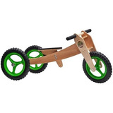 Woodbike 3x1 Verde Triciclo Infantil Bicicleta