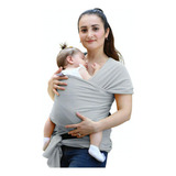 Wrap Sling Carregador De Bebê 100% Algodão Cinza Claro
