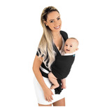 Wrap Sling Carregador De Bebê Kababy - Preto