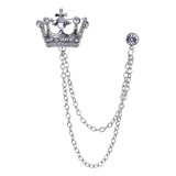 X Brooches Banquet Suit Chain Pin Badge Coroa Masculina De A
