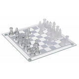 Xadrez Vidro Jogo Tabuleiro Translucidas X Foscas 25cm