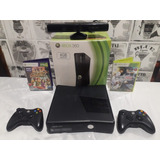 Xbox 360, 2 Controles, 2 Jogos, Kinect, 12x S/juros Original