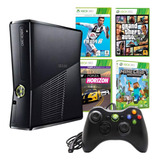 Xbox 360 500 Gb Com Gta 5, Minecraft, E 50 Jogos Fifa 19 Entre Outros Acompanha 1 Controle Com Fio, Ele Não Possui Leitor.