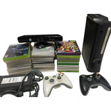 Xbox 360 Elite 120gb Com Kinect, 2 Controles E Muitos Jogos