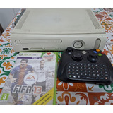 Xbox 360 Fat Branco Com 2 Jogos Originais 1 Controle Com Teclado E Fonte.