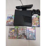 Xbox 360 Semi Novo + Kinect + Mais 5 Jogos 