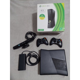 Xbox 360 Slim (300 Gb) + Kinect + 6 Jogos + 2 Controles