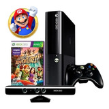 Xbox 360 Slim Ou Super Slim C/ Kinect E Jogos + Garantia