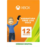 Xbox Live Gold 12 Meses - Xbox 360/one - Código 25 Dígitos