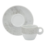 Xícara Café Com Pires 80 Ml Pocelana Schmidt - Dec. Concreto