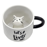 Xicara De Cafe Com Gatinho Dentro Para Presente Envio Rapido